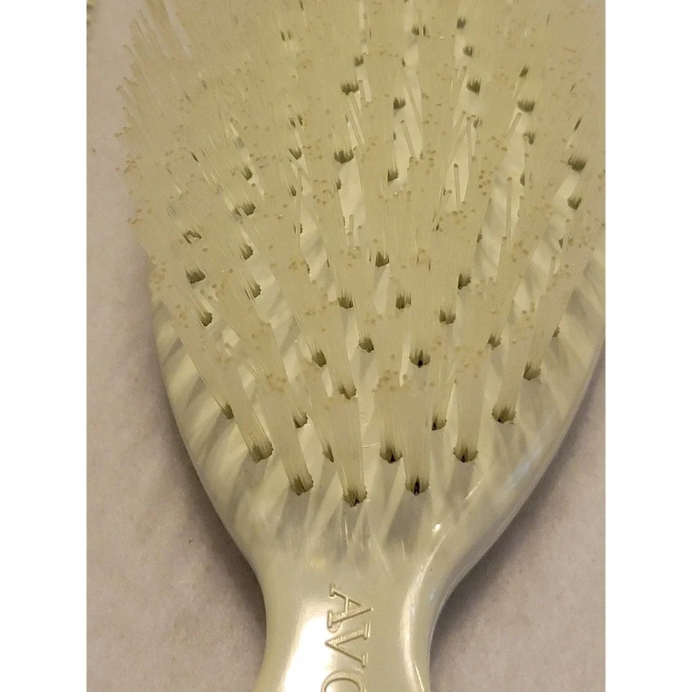Avon Past Present Brush and Comb Set Vintage Victorian Revival Cream Ivory